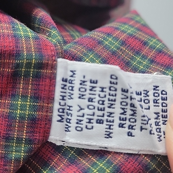 Ralph Lauren Custom Fit Red Green Plaid Button Down Shirt - Picture 6 of 7